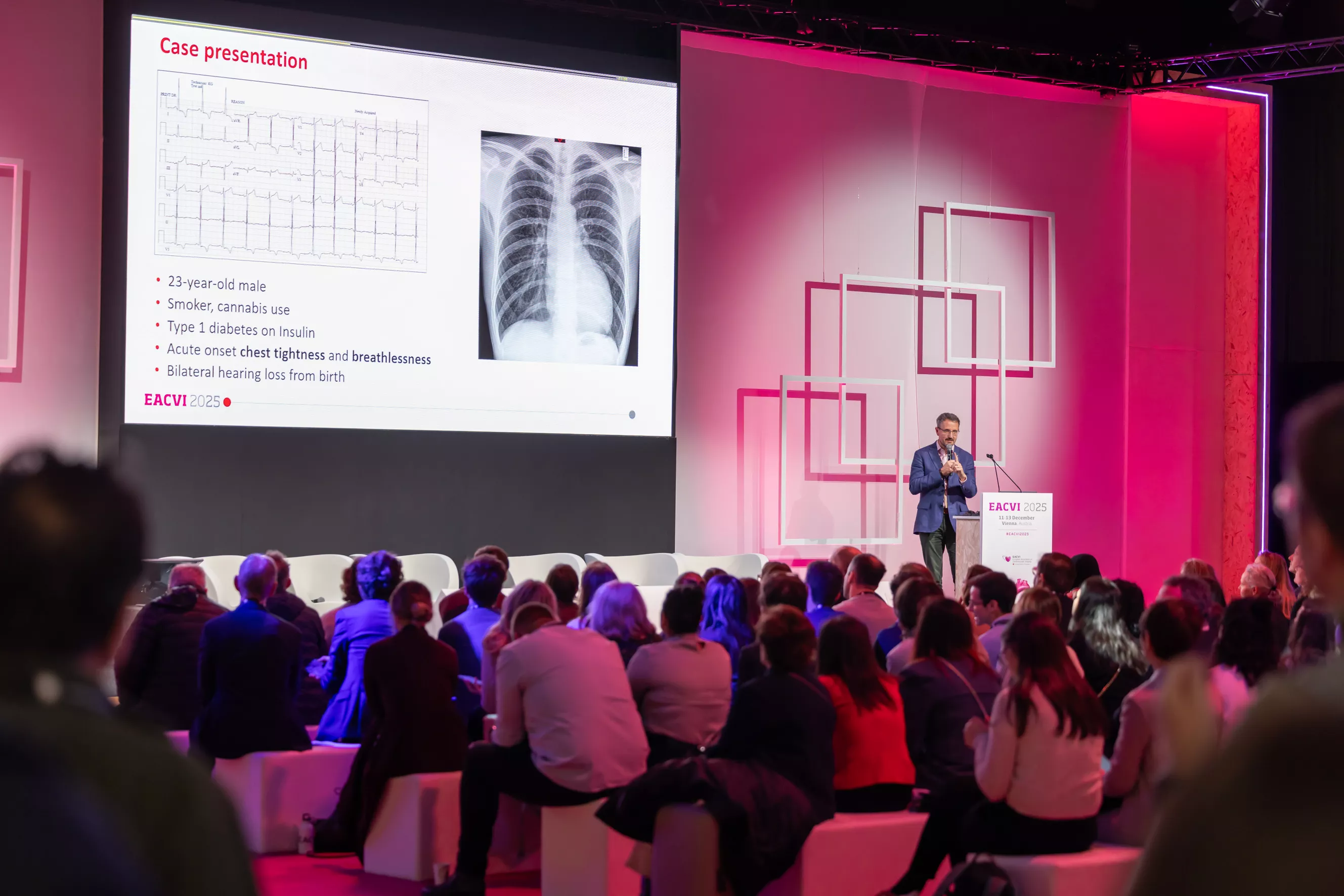 Case presentation in a session at EACVI 2025